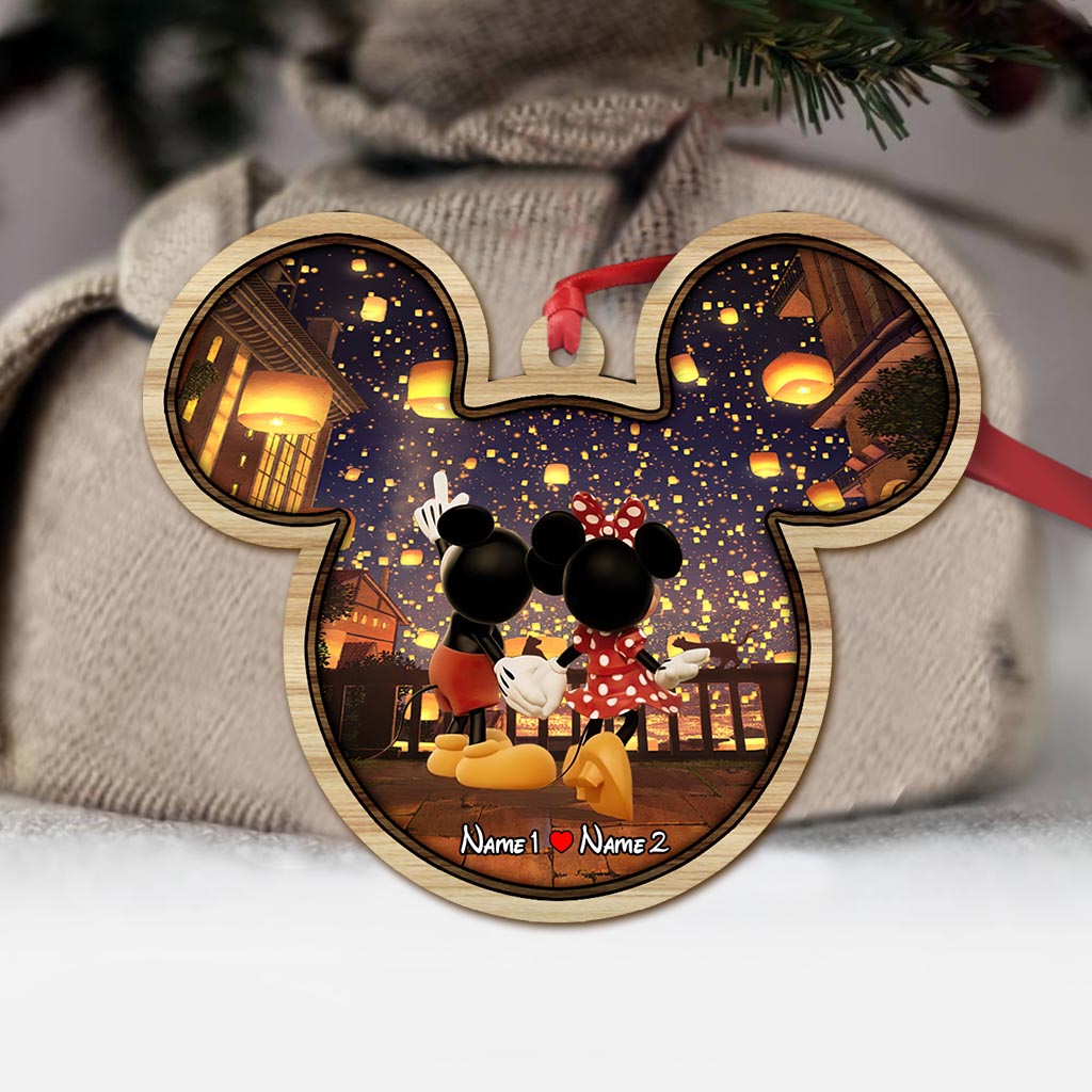 Personalized Mickey Mouse Couple Ornament Custom Name Gift for Christmas Ornament GradoCreations
