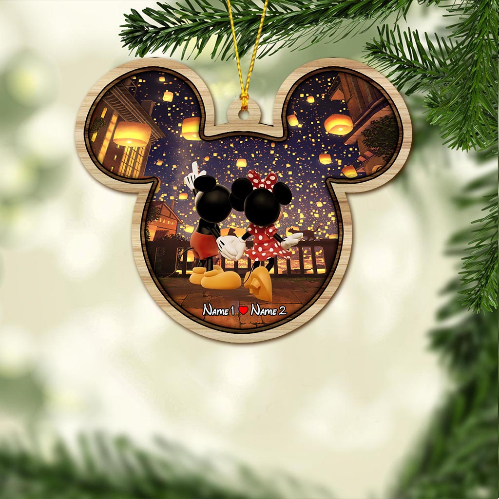 Personalized Mickey Mouse Couple Ornament Custom Name Gift for Christmas Ornament GradoCreations