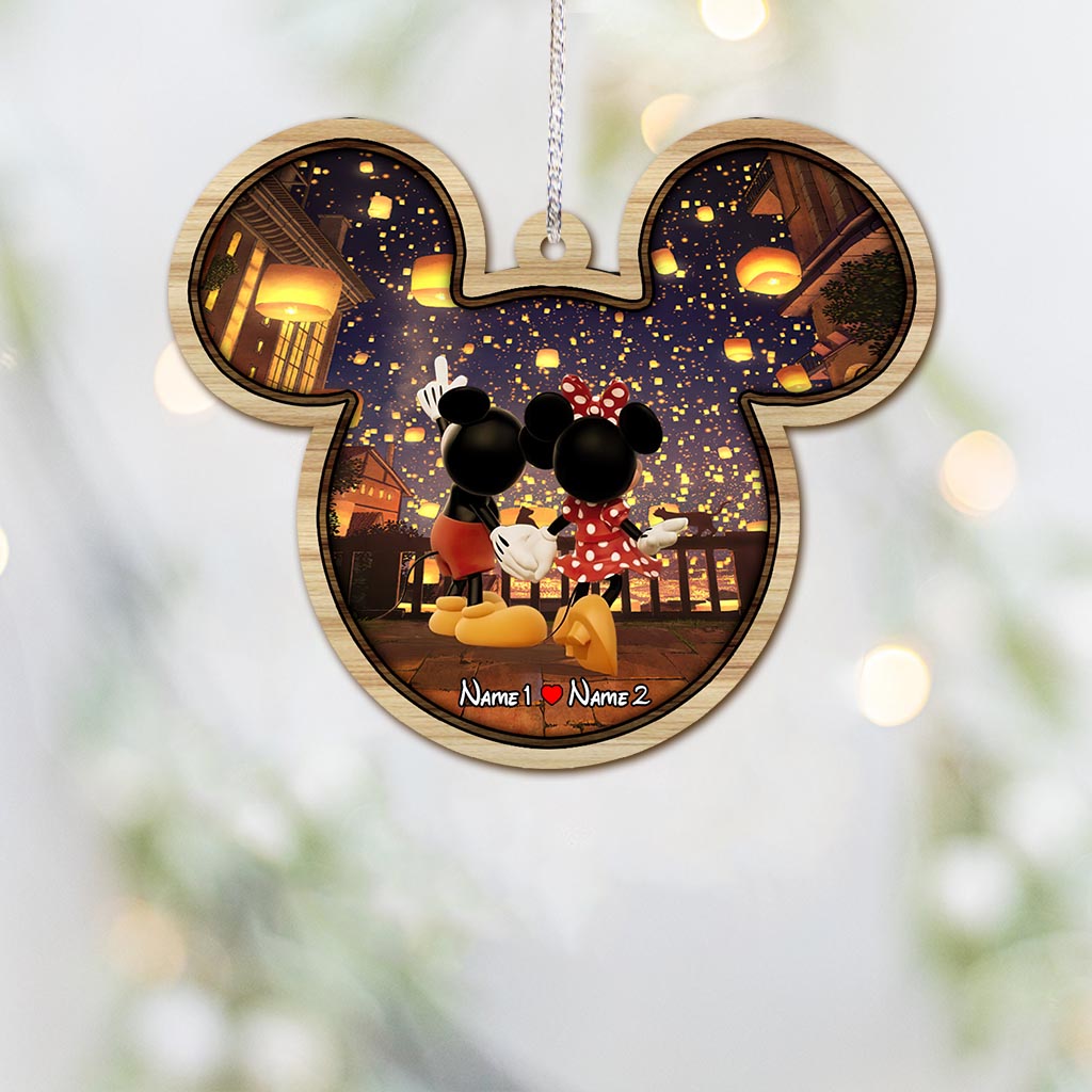 Personalized Mickey Mouse Couple Ornament Custom Name Gift for Christmas Ornament GradoCreations