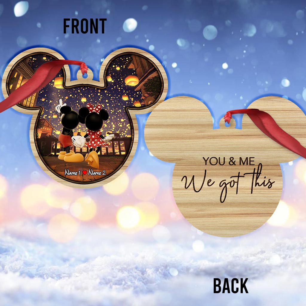 Personalized Mickey Mouse Couple Ornament Custom Name Gift for Christmas Ornament GradoCreations