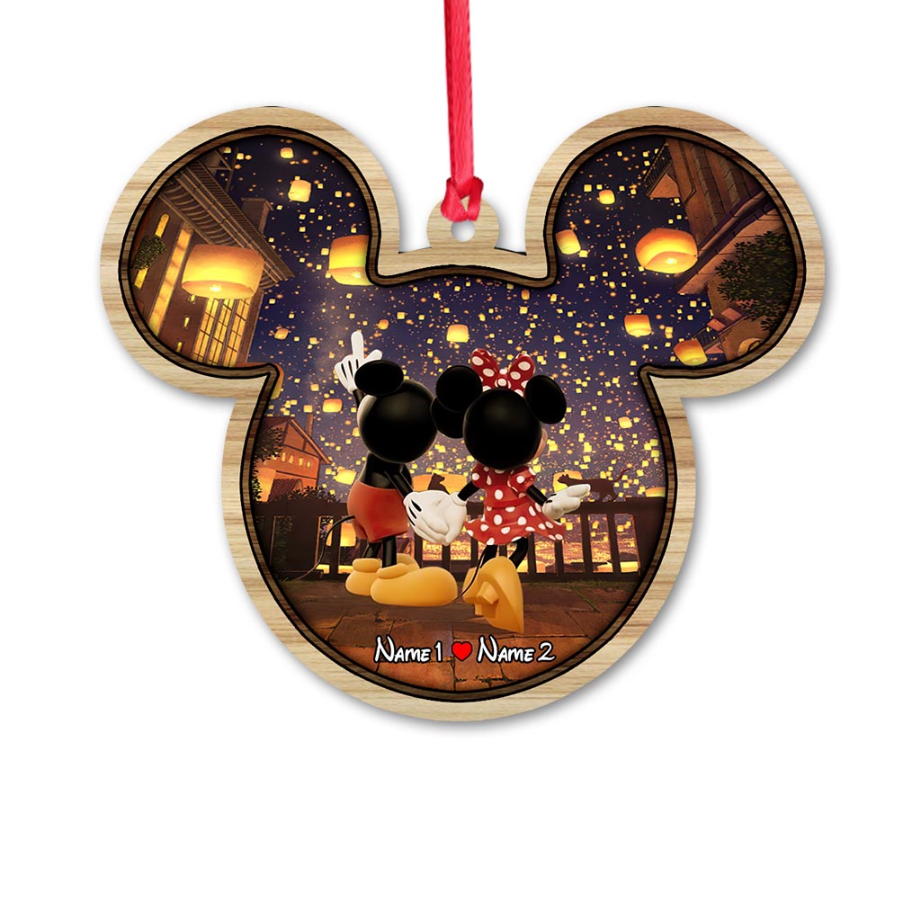 Personalized Mickey Mouse Couple Ornament Custom Name Gift for Christmas Ornament GradoCreations
