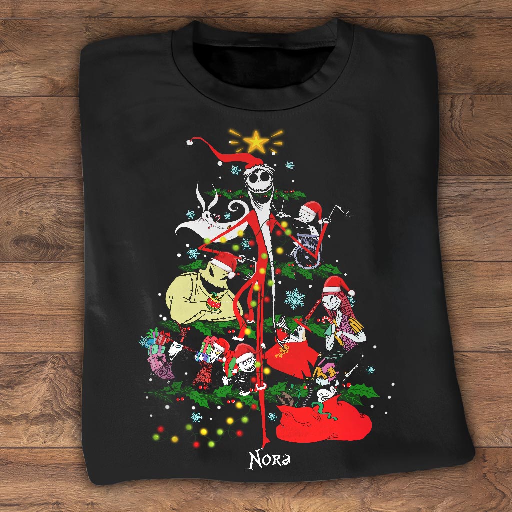 Personalized Nightmare Christmas Tree T-shirt & Hoodie Gift T-shirt & Hoodie GradoCreations