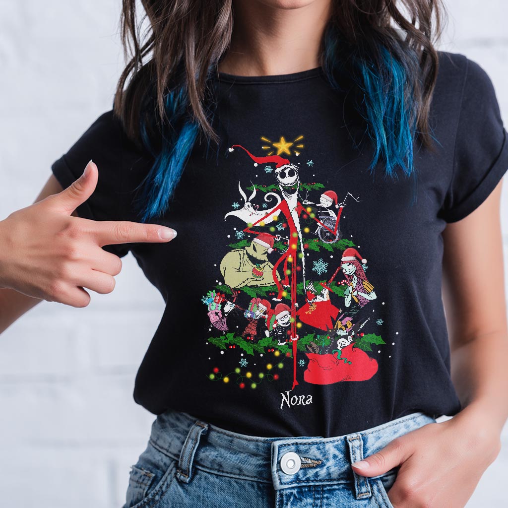 Personalized Nightmare Christmas Tree T-shirt & Hoodie Gift T-shirt & Hoodie GradoCreations