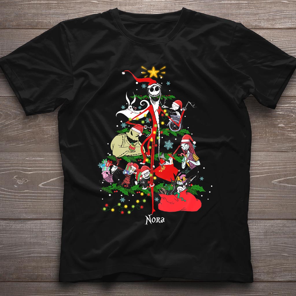 Personalized Nightmare Christmas Tree T-shirt & Hoodie Gift T-shirt & Hoodie GradoCreations