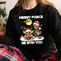 Personalized Merry Force Be With You Christmas T-shirt & Hoodie Gift T-shirt & Hoodie GradoCreations