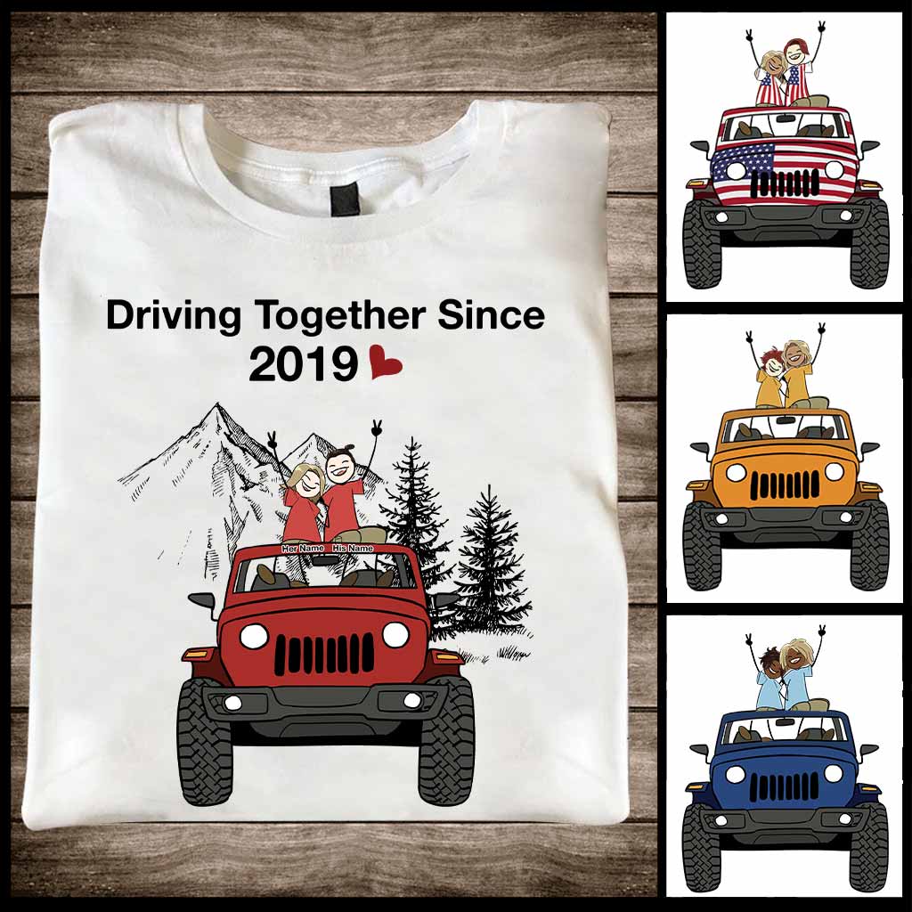 Personalized Couple Driving Together Since Shirt & Hoodie Gift T-shirt & Hoodie GradoCreations