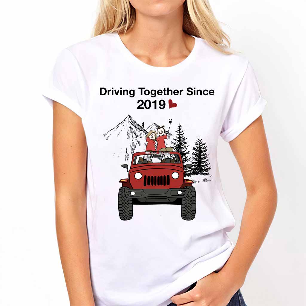 Personalized Couple Driving Together Since Shirt & Hoodie Gift T-shirt & Hoodie GradoCreations