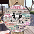 Personalized Round Wood Sign for Couples - Custom Name Gift Round Wood Sign GradoCreations
