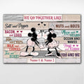 Personalized Couple Mouse Poster Custom Name Gift Idea Canvas and Poster GradoCreations