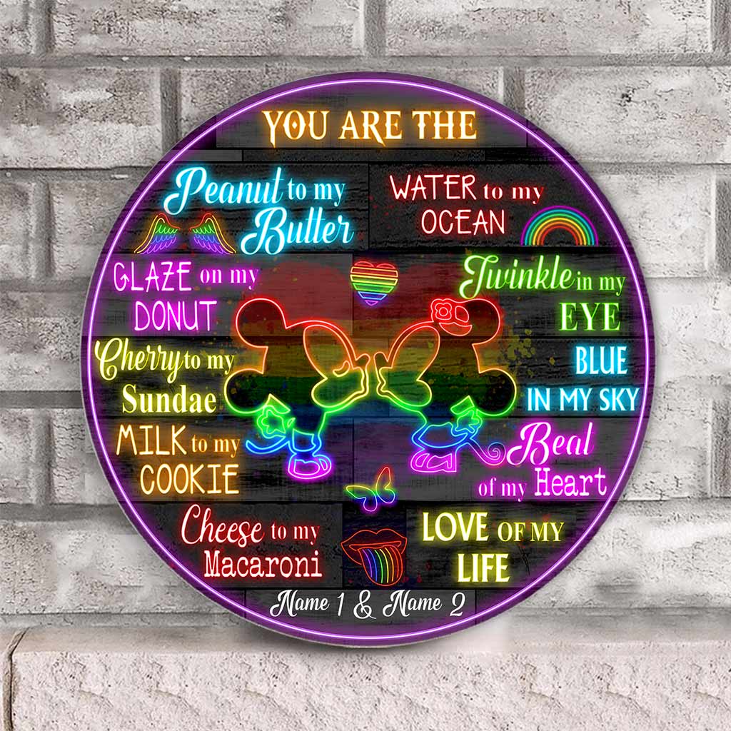 Personalized Round Wood Sign Love of My Life Gift for Couple Round Wood Sign GradoCreations