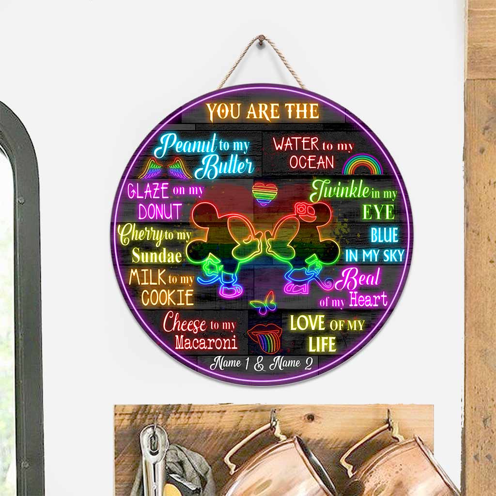 Personalized Round Wood Sign Love of My Life Gift for Couple Round Wood Sign GradoCreations