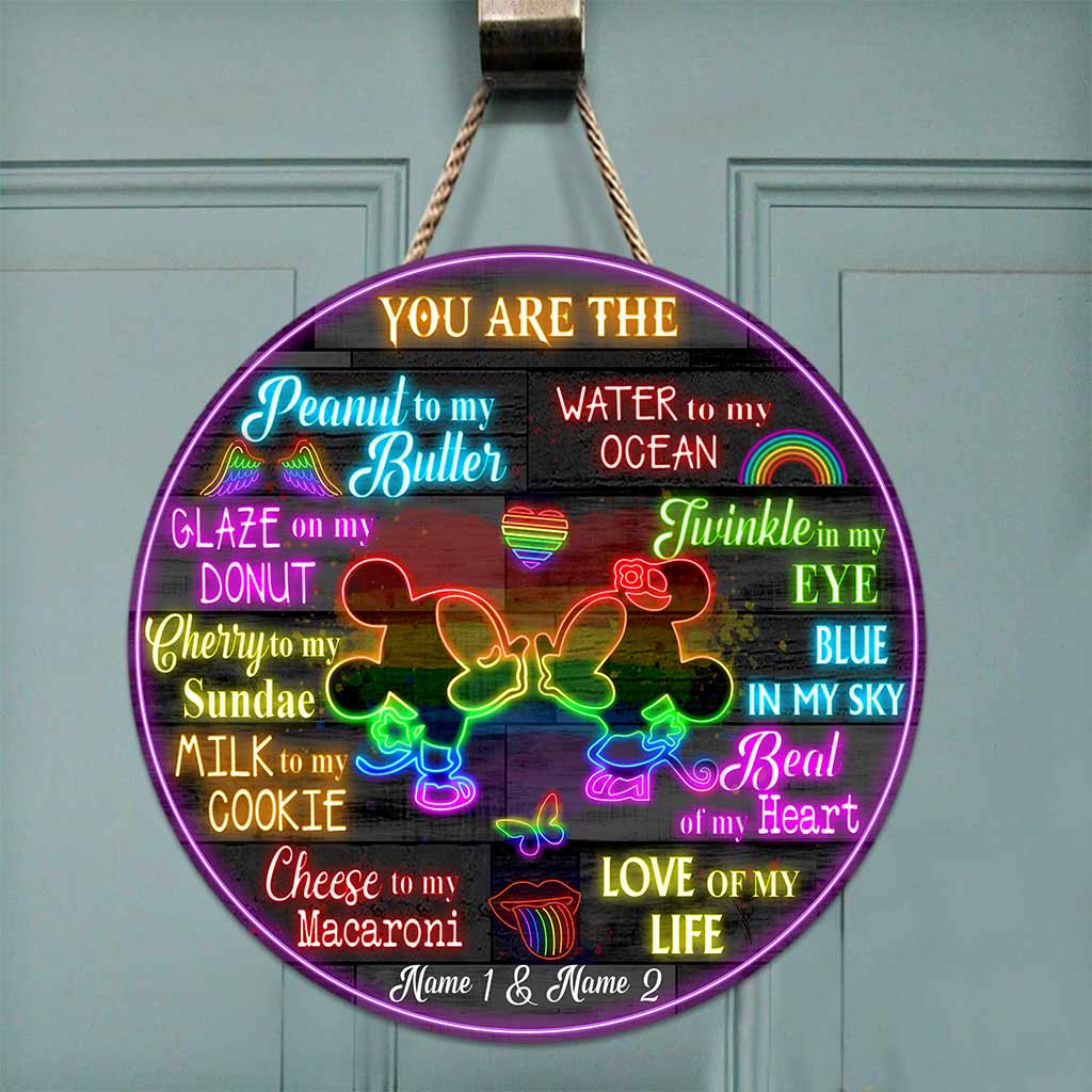 Personalized Round Wood Sign Love of My Life Gift for Couple Round Wood Sign GradoCreations