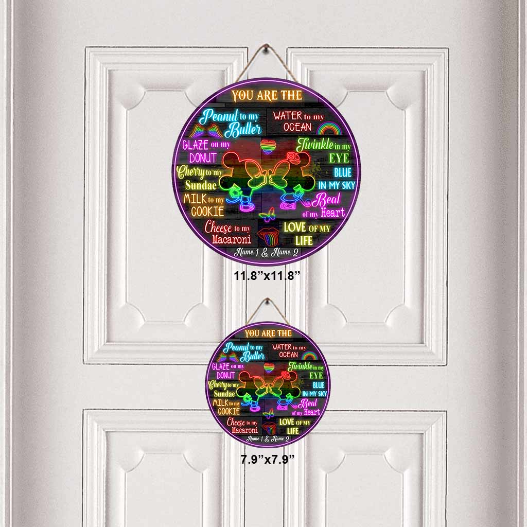 Personalized Round Wood Sign Love of My Life Gift for Couple Round Wood Sign GradoCreations