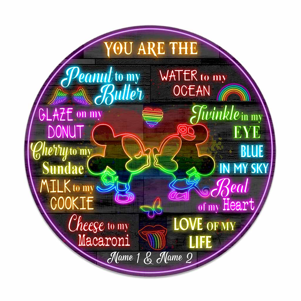 Personalized Round Wood Sign Love of My Life Gift for Couple Round Wood Sign GradoCreations