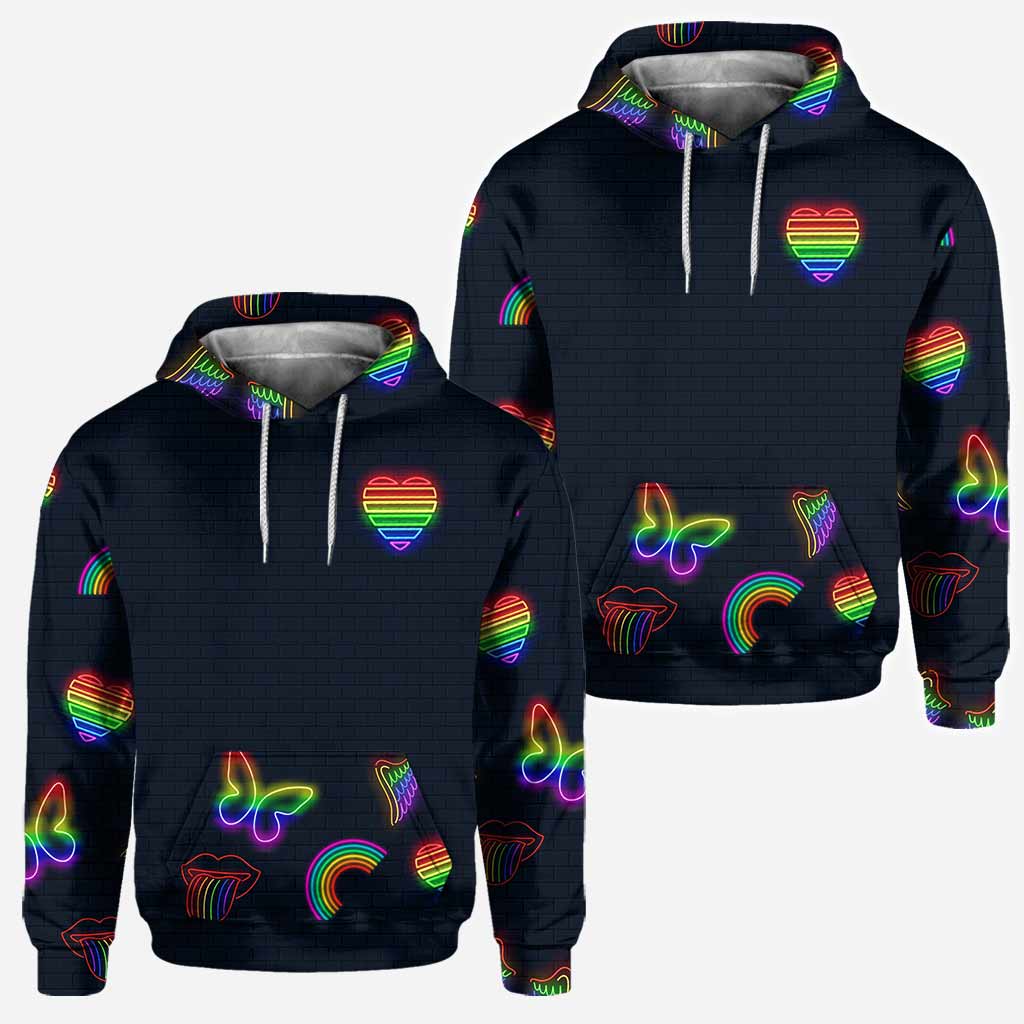 Personalized LGBT Support All Over T-shirt & Hoodie for Couples All Over Shirt GradoCreations