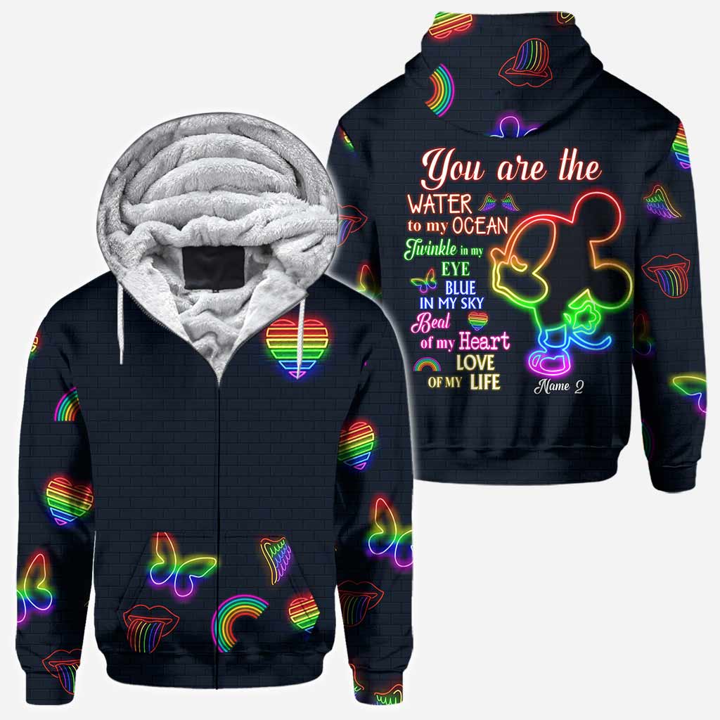 Personalized LGBT Support All Over T-shirt & Hoodie for Couples All Over Shirt GradoCreations