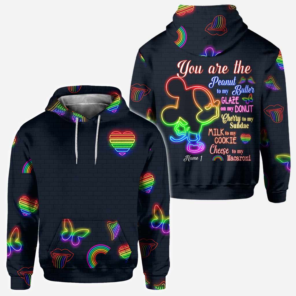 Personalized LGBT Support All Over T-shirt & Hoodie for Couples All Over Shirt GradoCreations