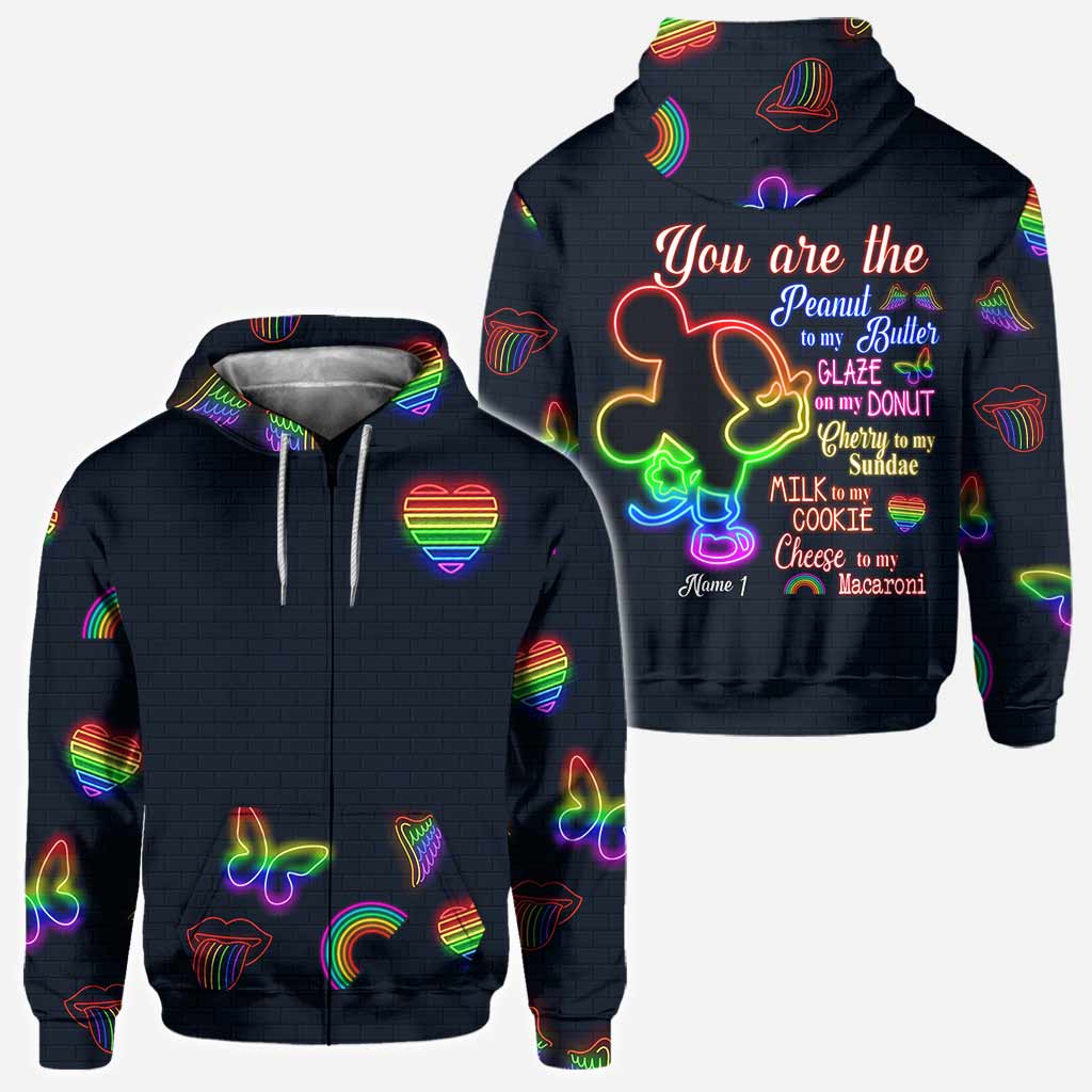 Personalized LGBT Support All Over T-shirt & Hoodie for Couples All Over Shirt GradoCreations