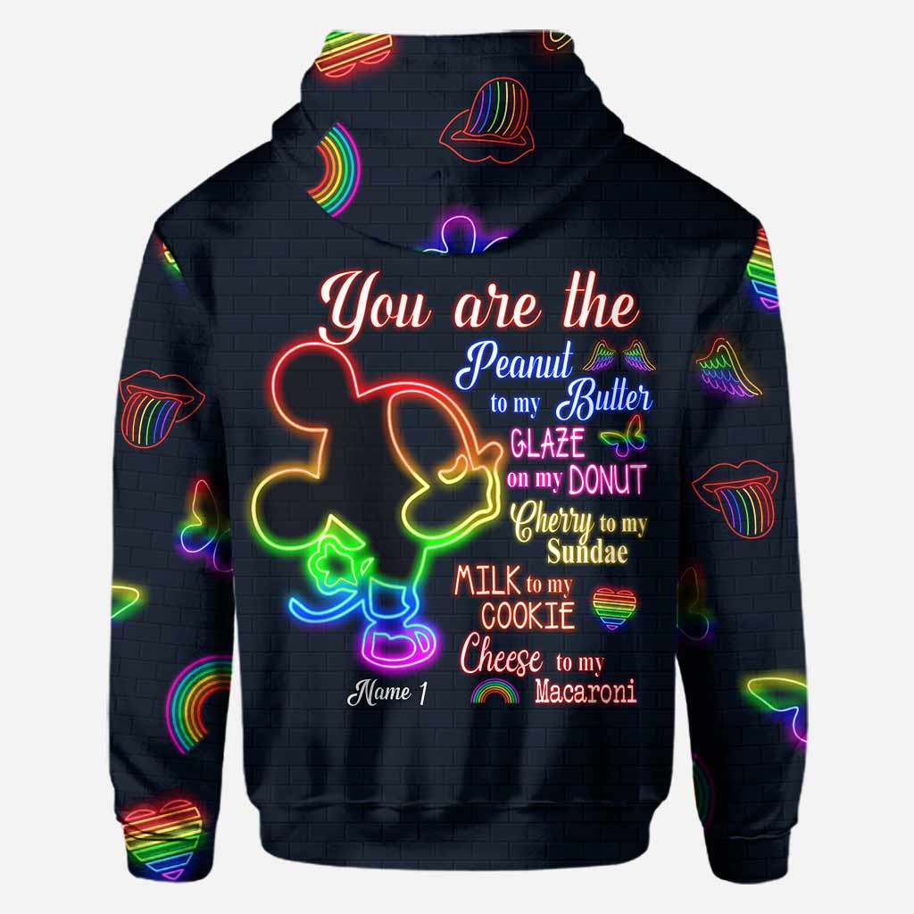 Personalized LGBT Support All Over T-shirt & Hoodie for Couples All Over Shirt GradoCreations
