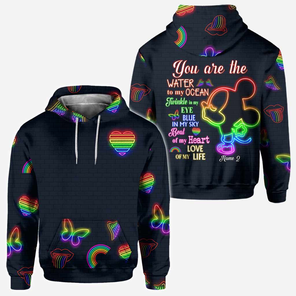 Personalized LGBT Support All Over T-shirt & Hoodie for Couples All Over Shirt GradoCreations
