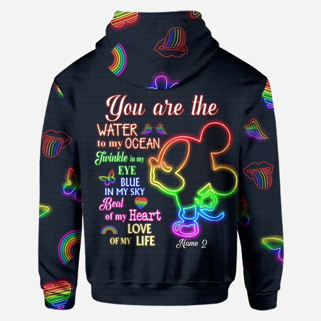 Personalized LGBT Support All Over T-shirt & Hoodie for Couples All Over Shirt GradoCreations