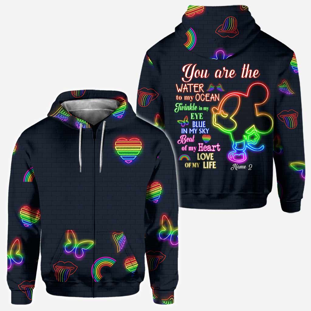 Personalized LGBT Support All Over T-shirt & Hoodie for Couples All Over Shirt GradoCreations