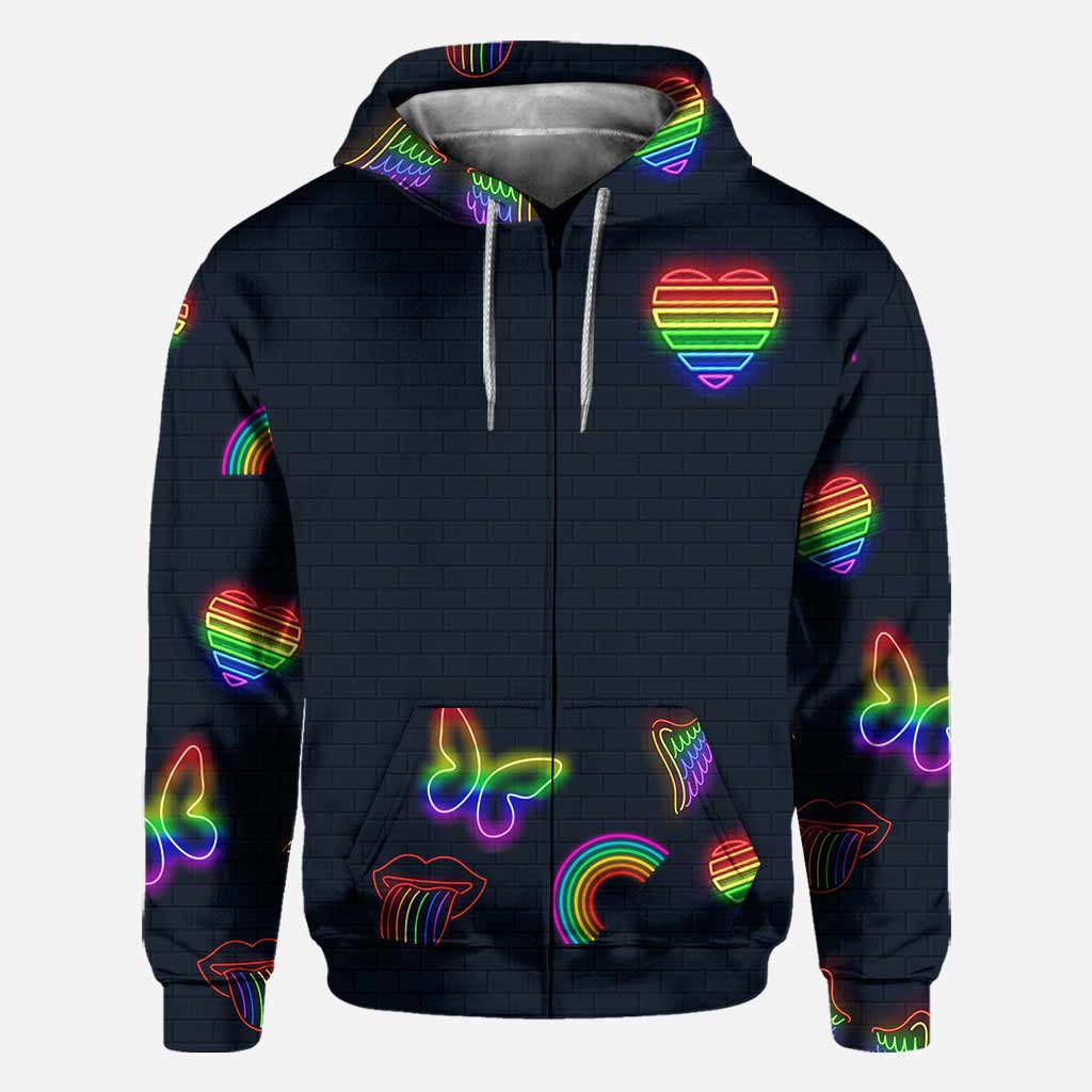 Personalized LGBT Support All Over T-shirt & Hoodie for Couples All Over Shirt GradoCreations