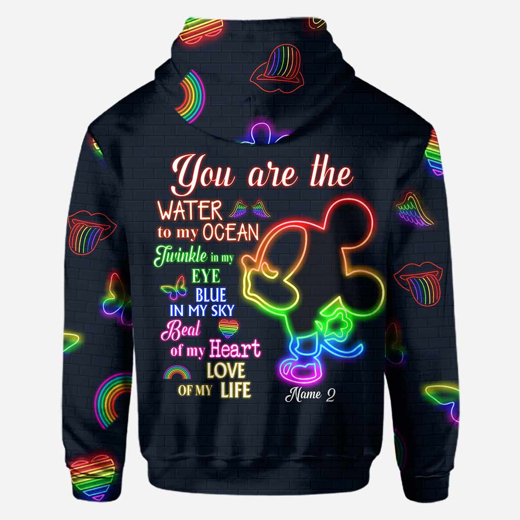 Personalized LGBT Support All Over T-shirt & Hoodie for Couples All Over Shirt GradoCreations