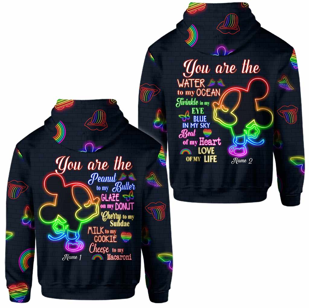 Personalized LGBT Support All Over T-shirt & Hoodie for Couples All Over Shirt GradoCreations