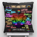 Personalized LGBT Couple Throw Pillow with 3D Print for Home Decor Throw Pillow GradoCreations