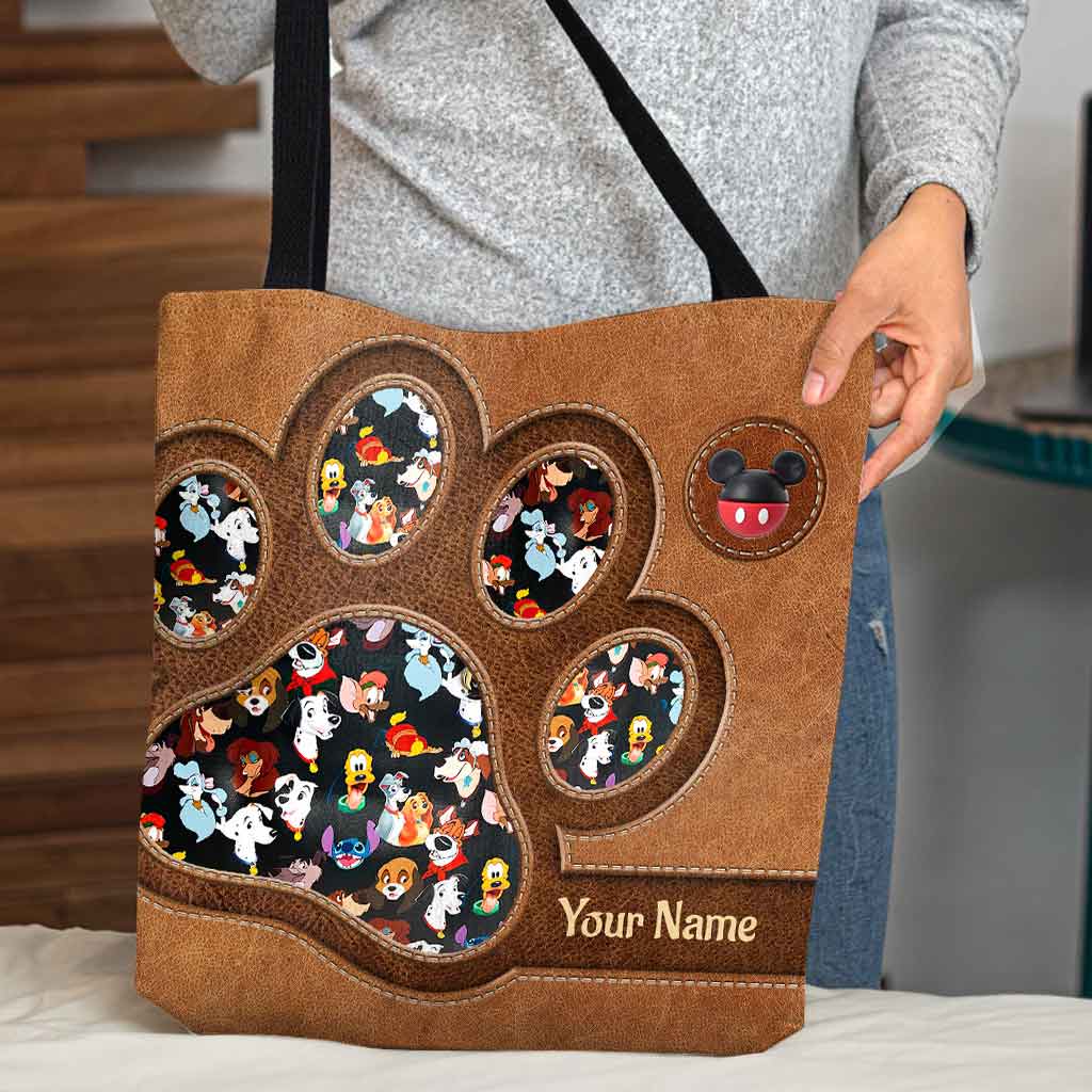Personalized Paw Print Tote Bag Custom Name Gift for Kids Tote Bag GradoCreations