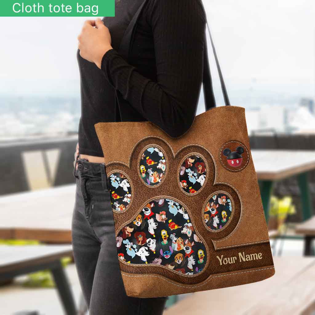 Personalized Paw Print Tote Bag Custom Name Gift for Kids Tote Bag GradoCreations