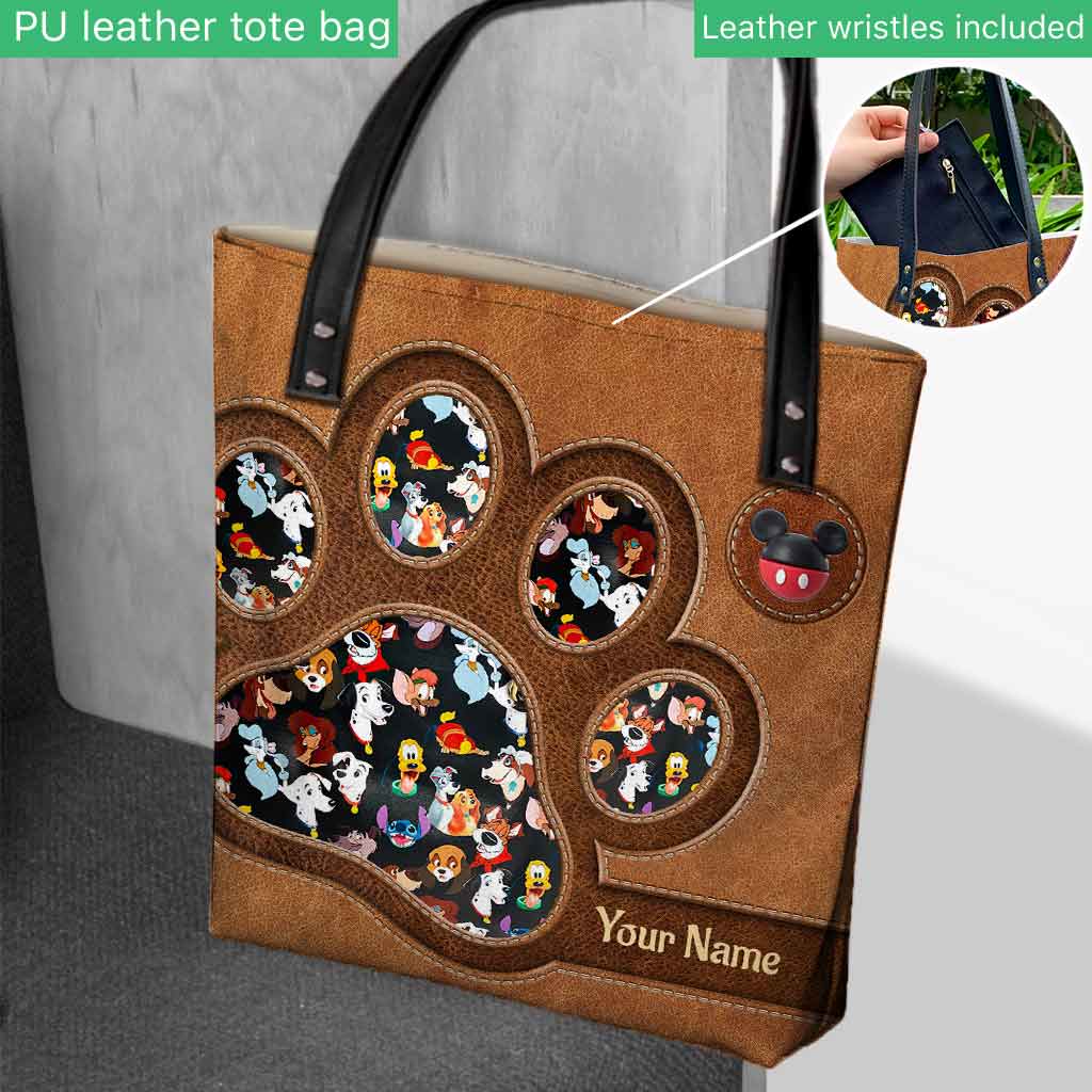Personalized Paw Print Tote Bag Custom Name Gift for Kids Tote Bag GradoCreations
