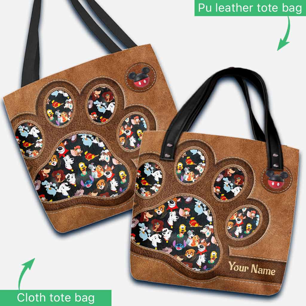 Personalized Paw Print Tote Bag Custom Name Gift for Kids Tote Bag GradoCreations