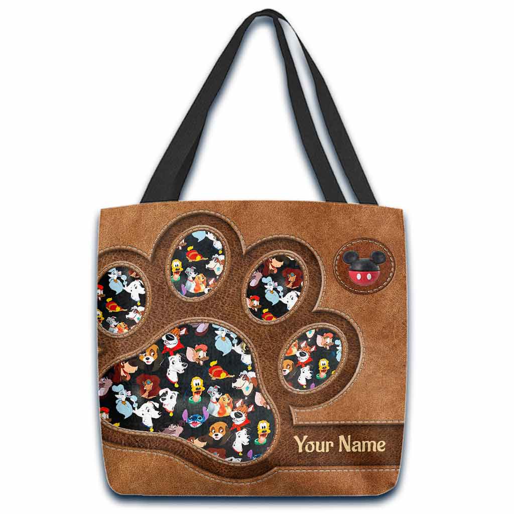 Personalized Paw Print Tote Bag Custom Name Gift for Kids Tote Bag GradoCreations