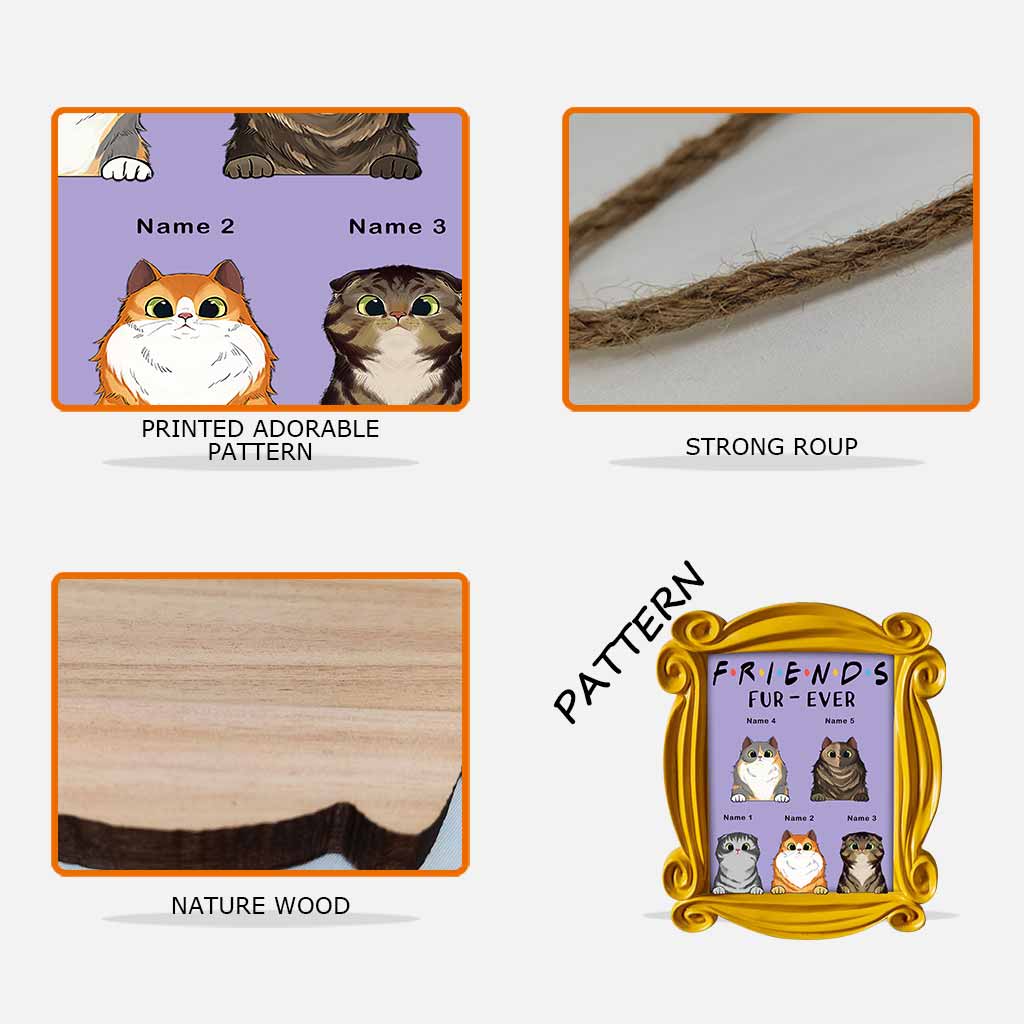 Personalized Cat Wood Sign Custom Name Family Gift Wood Sign GradoCreations