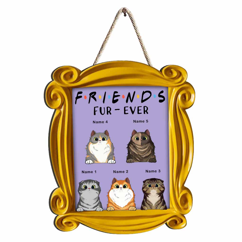 Personalized Cat Wood Sign Custom Name Family Gift Wood Sign GradoCreations