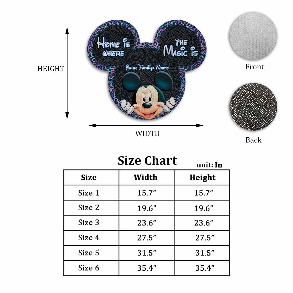 Personalized Mickey Mouse Shaped Doormat for Home Decor Shaped Doormat GradoCreations