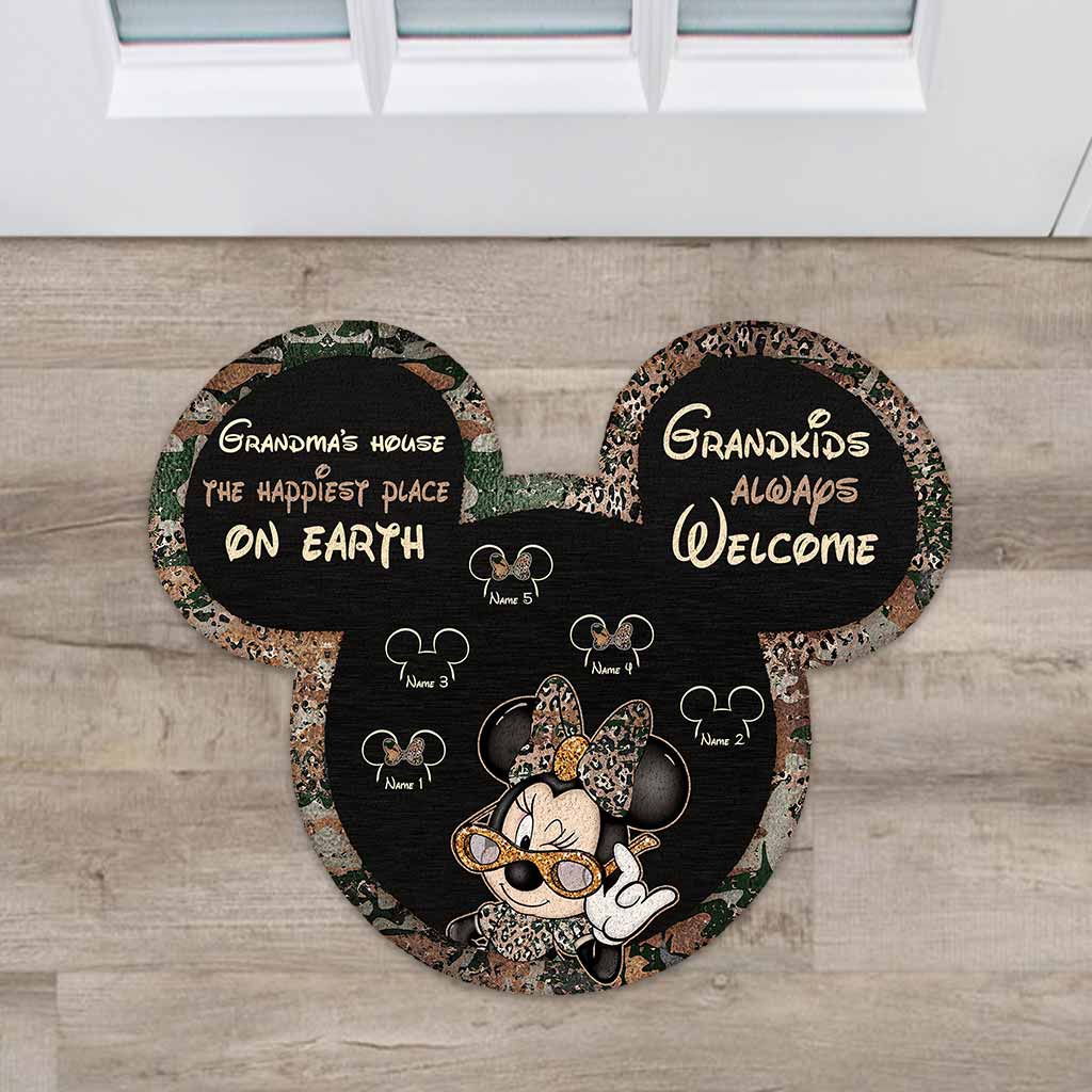 Personalized Grandma Shaped Doormat for Mother's Day Gift Shaped Doormat GradoCreations