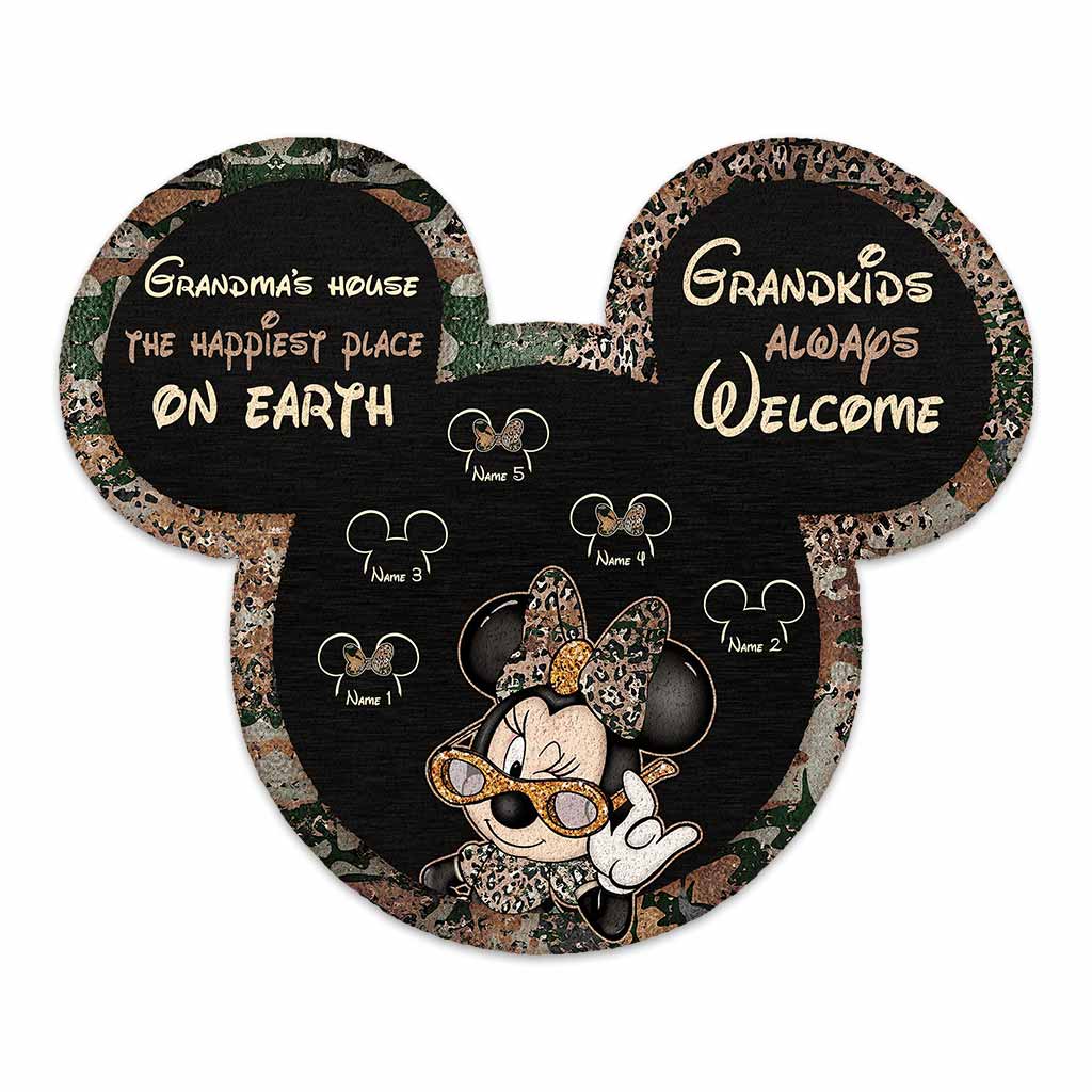 Personalized Grandma Shaped Doormat for Mother's Day Gift Shaped Doormat GradoCreations