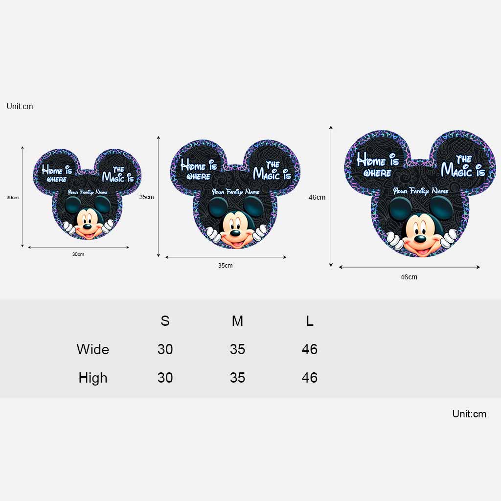 Personalized Mickey Mouse Wood Sign Custom Family Name Gift Wood Sign GradoCreations