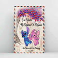 Personalized Ohana Poster Custom Name Wall Art Gift for Couple Canvas and Poster GradoCreations
