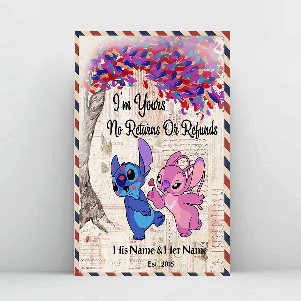 Personalized Ohana Poster Custom Name Wall Art Gift for Couple Canvas and Poster GradoCreations