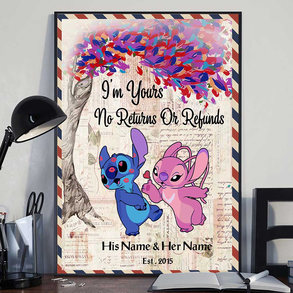 Personalized Ohana Poster Custom Name Wall Art Gift for Couple Canvas and Poster GradoCreations
