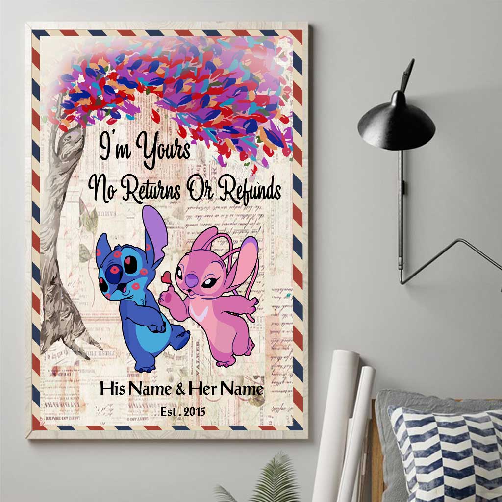 Personalized Ohana Poster Custom Name Wall Art Gift for Couple Canvas and Poster GradoCreations