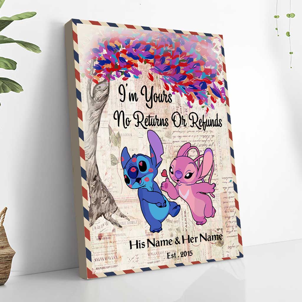 Personalized Ohana Poster Custom Name Wall Art Gift for Couple Canvas and Poster GradoCreations