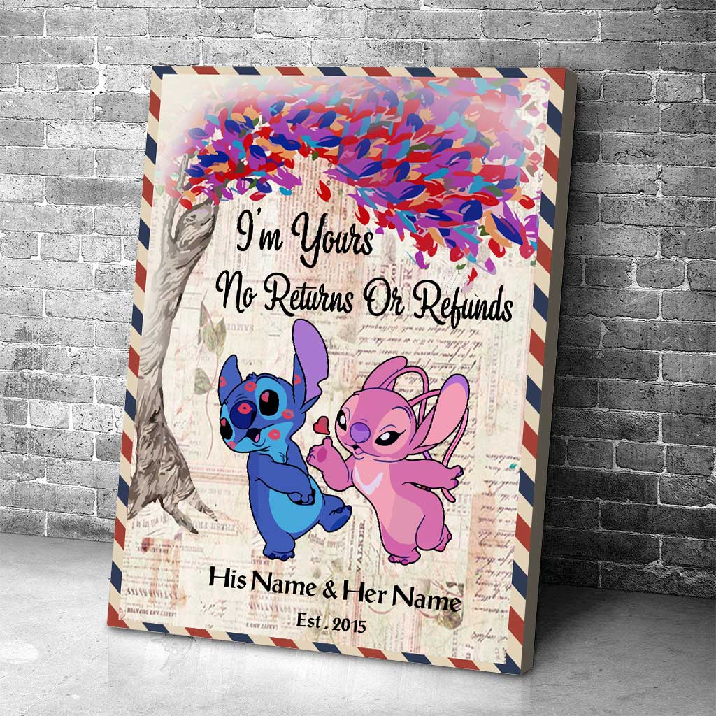 Personalized Ohana Poster Custom Name Wall Art Gift for Couple Canvas and Poster GradoCreations