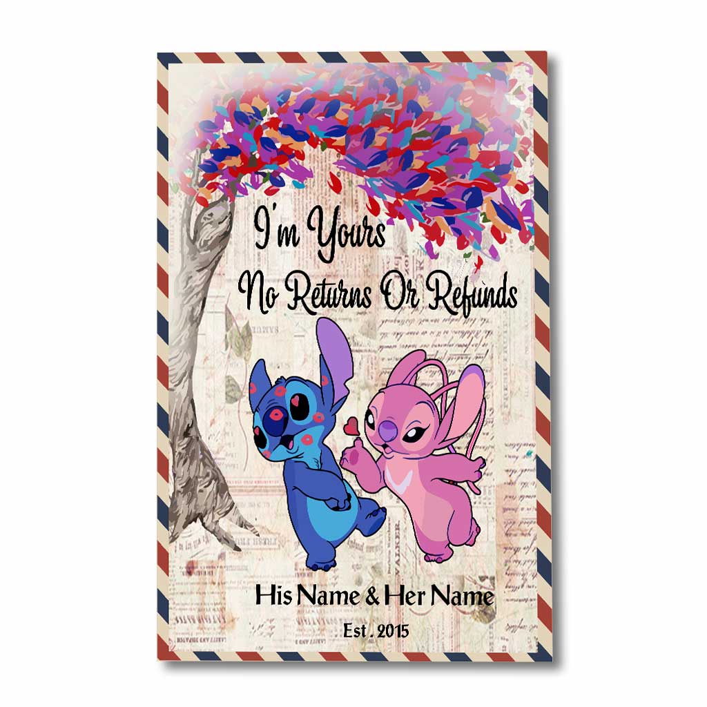 Personalized Ohana Poster Custom Name Wall Art Gift for Couple Canvas and Poster GradoCreations