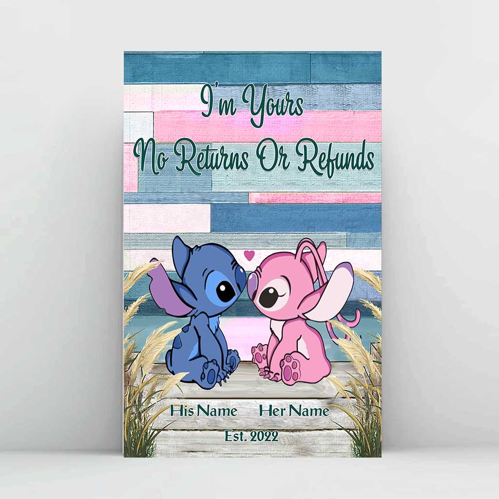 Personalized Ohana Poster Custom Name Gift for Couple Canvas and Poster GradoCreations