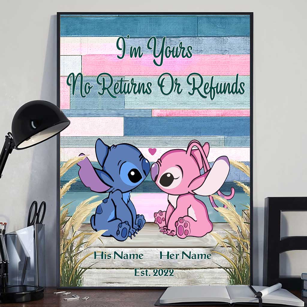 Personalized Ohana Poster Custom Name Gift for Couple Canvas and Poster GradoCreations